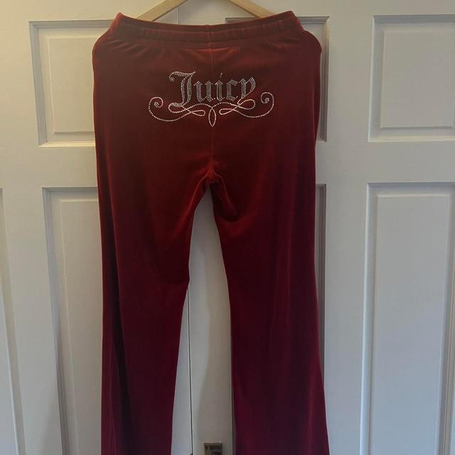 Juicy Couture Women's Trousers - Burgundy/Red - UK 12 on Productcaster.