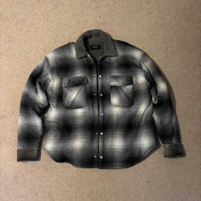 Represent Men's Jacket - Grey/Black - L on Productcaster.