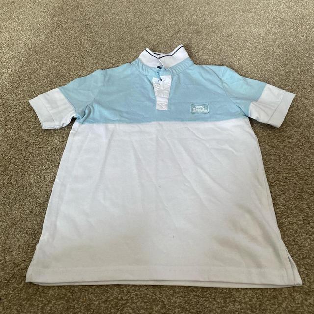 Lonsdale Kids' Polo shirt - Blue/White - 9 years on Productcaster.