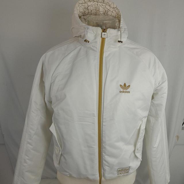 Adidas Men's Bomber Jacket - Cream - S on Productcaster.