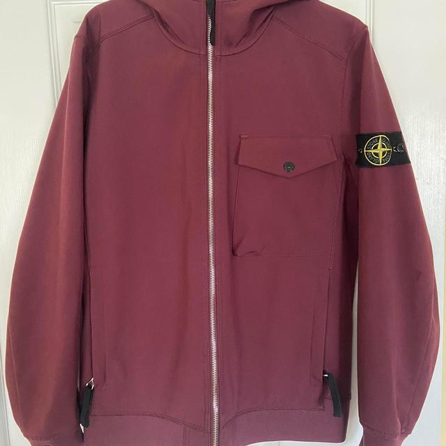 Stone Island Men's Lightweight Jacket - Burgundy - M on Productcaster.