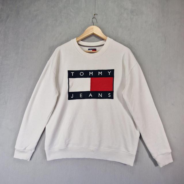 Tommy Hilfiger Men's Sweatshirt - White - M on Productcaster.