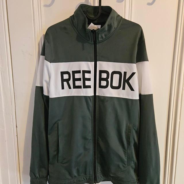 Reebok Men's Lightweight Jacket - Black/Green - M on Productcaster.