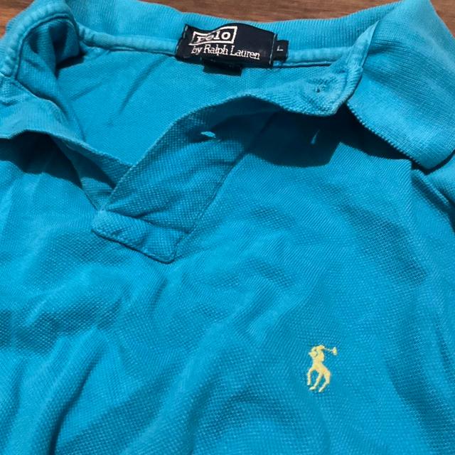 Polo Ralph Lauren Women's Polo shirt - Blue/Yellow - 8 on Productcaster.