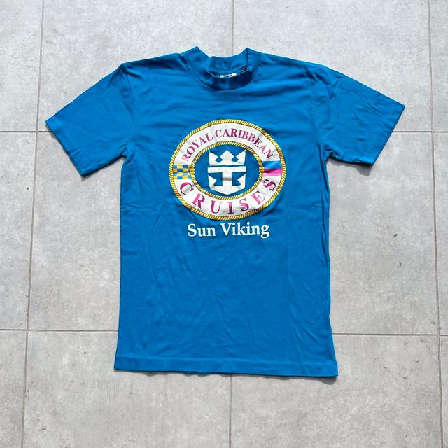 Vintage Men's T-shirt - Blue - L on Productcaster.