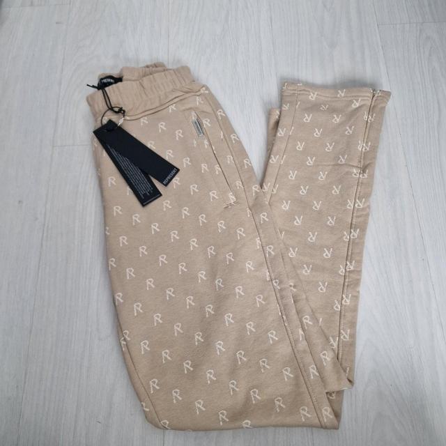 Represent Men's Slim Embroidered Trousers - Tan - S on Productcaster.