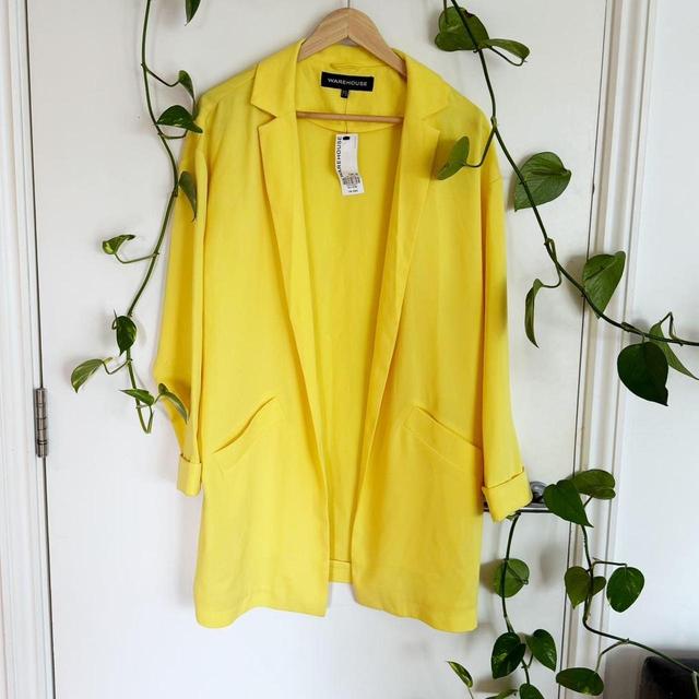 Warehouse Women's Duster Jacket - Yellow - UK 8 on Productcaster.