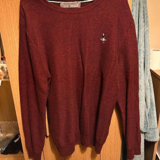 Men's Jumper - Burgundy/Red - M on Productcaster.