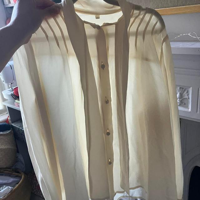 Women's Shirt - Cream/Yellow - 8 on Productcaster.