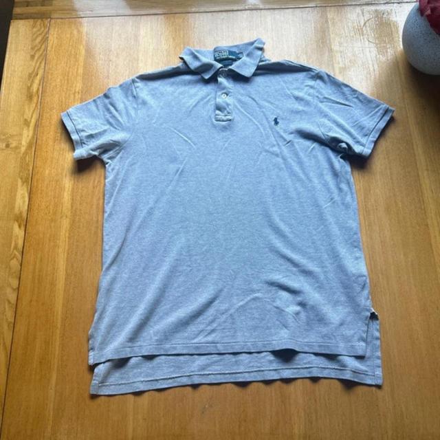 Ralph Lauren Men's Polo shirt - Blue/Grey - L on Productcaster.