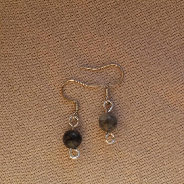 Handmade Women's Earrings - Grey on Productcaster.