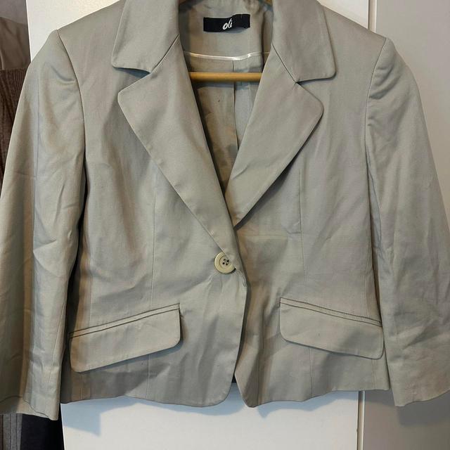 H&M Women's Tailored jacket - Tan/Cream - UK 6 on Productcaster.