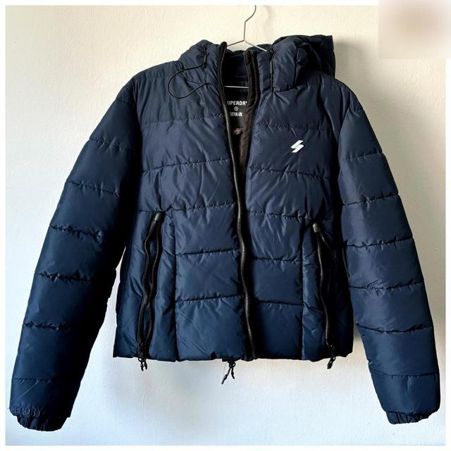 Superdry Women's Puffer - Navy - UK 12 on Productcaster.