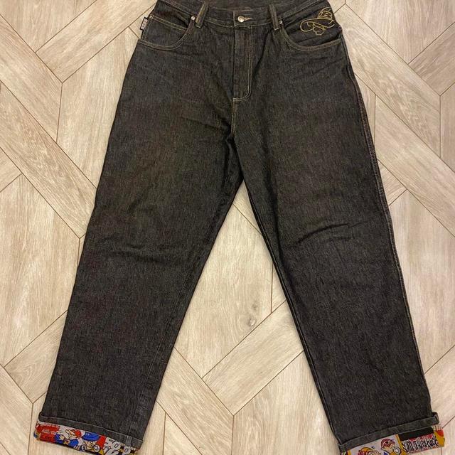 Vintage Men's Jeans - Black/Multi - L on Productcaster.