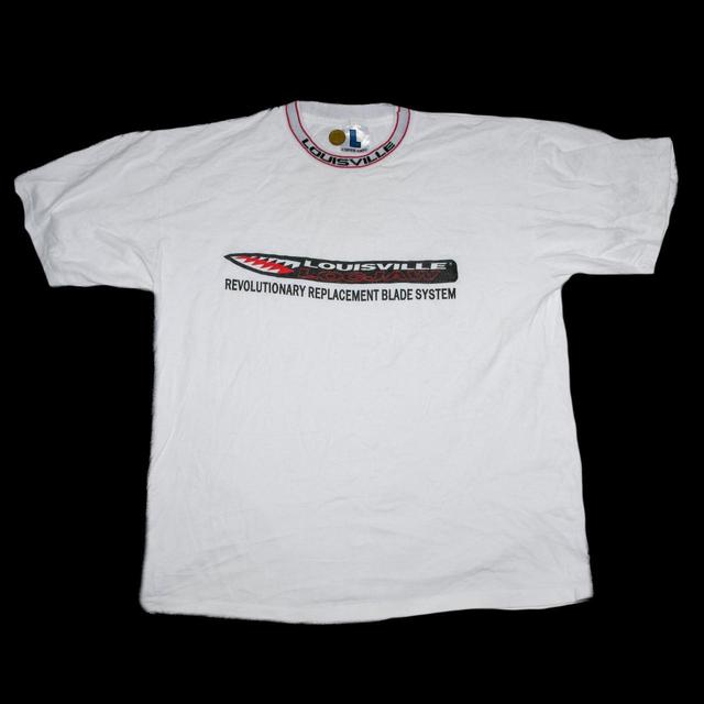 Vintage Men's T-shirt - White/Red - L on Productcaster.