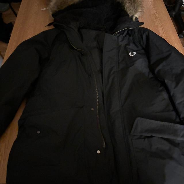 Fred Perry Men's Overcoat - Black - M on Productcaster.