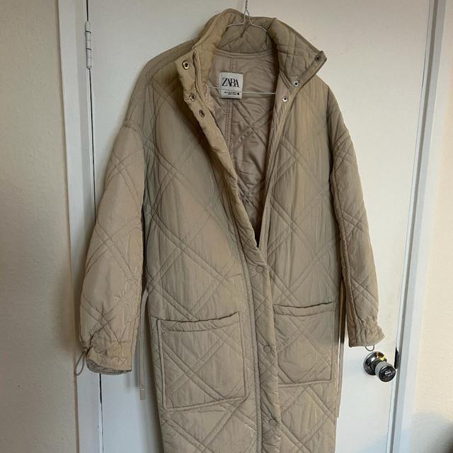 Zara Men's Overcoat - Tan - S on Productcaster.