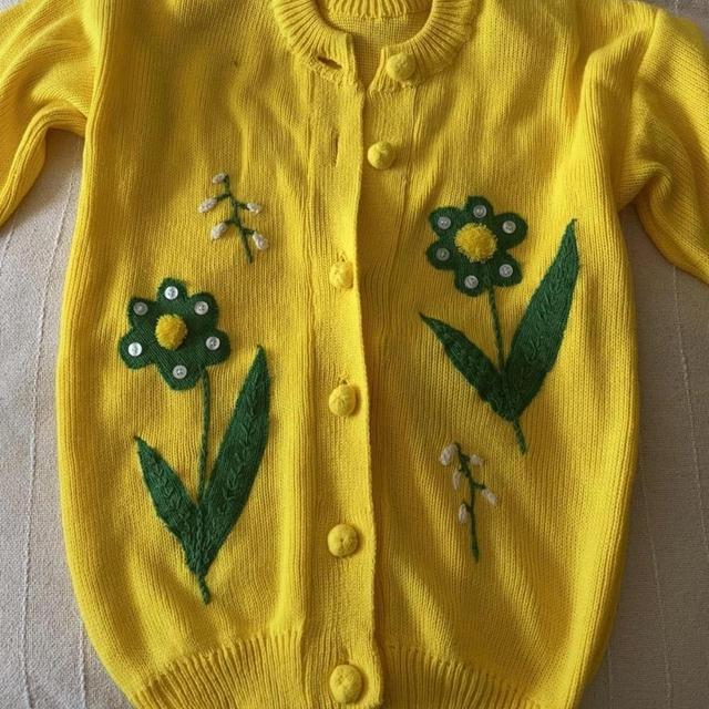 Vintage Women's Cardigan - Yellow - S on Productcaster.