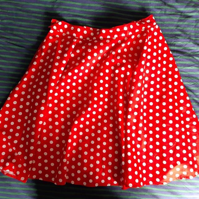 Vintage Women's Midi Skirt - Red - UK 14 on Productcaster.