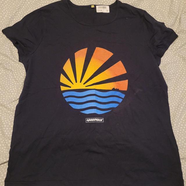 Gildan Women's T-shirt - Orange/Navy - 16 on Productcaster.