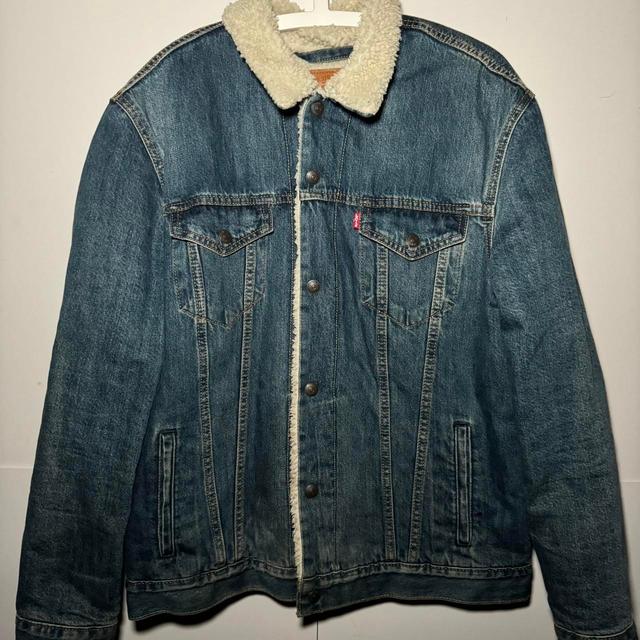 Levi's Men's Bomber Jacket - Blue - L on Productcaster.