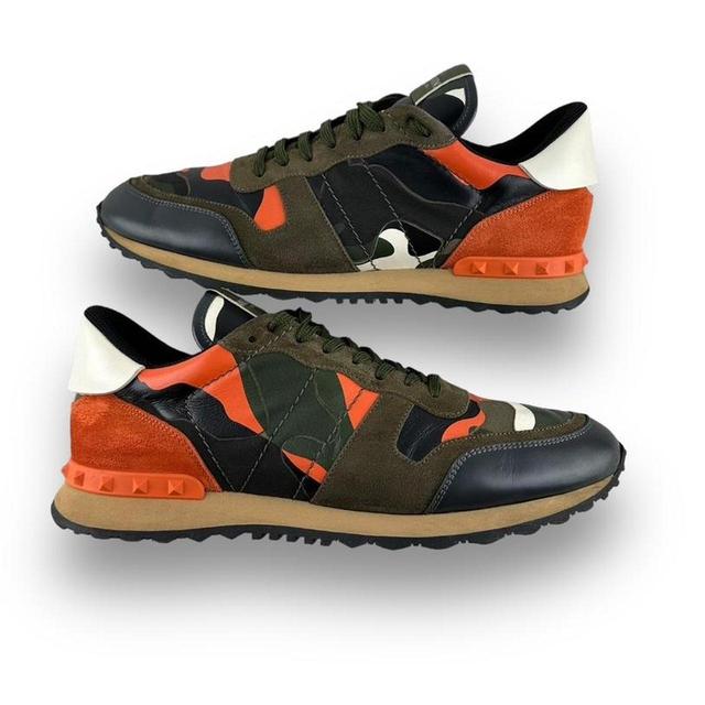 Valentino Men's Trainers - Khaki/Orange - UK 11 on Productcaster.