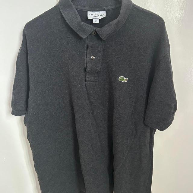 Lacoste Men's Polo shirt - Grey/Black - L on Productcaster.