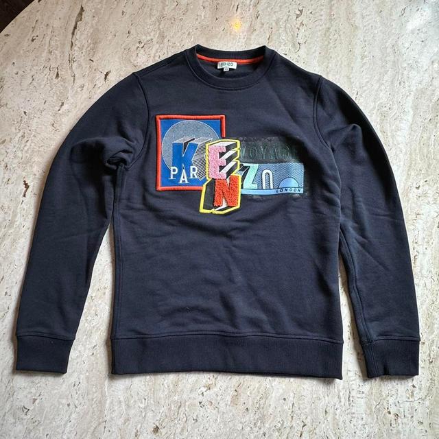 Kenzo Men's Sweatshirt - Navy/Multi - XS on Productcaster.