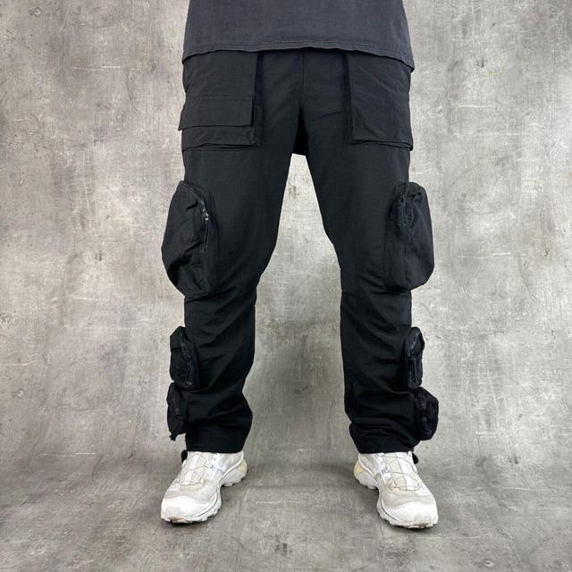 Whoisjacov Men's Straight leg Cargo Trousers - Black - M on Productcaster.