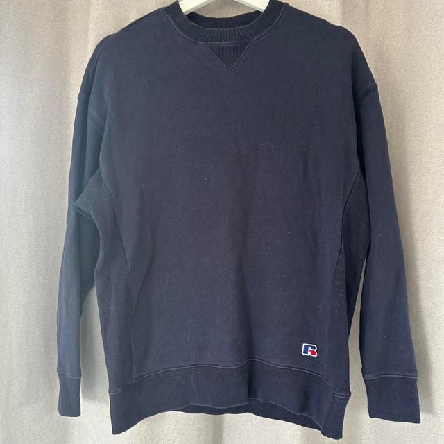 Russell Athletic Men's Sweatshirt - Navy - S on Productcaster.