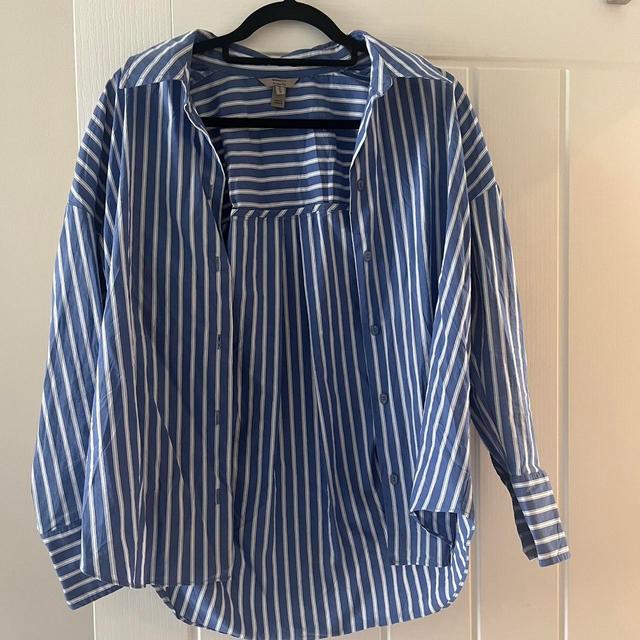 River Island Women's Shirt - Blue/White - S on Productcaster.