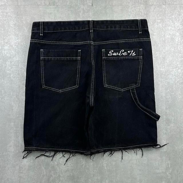 Vintage Men's Shorts - Black/White - 38" on Productcaster.