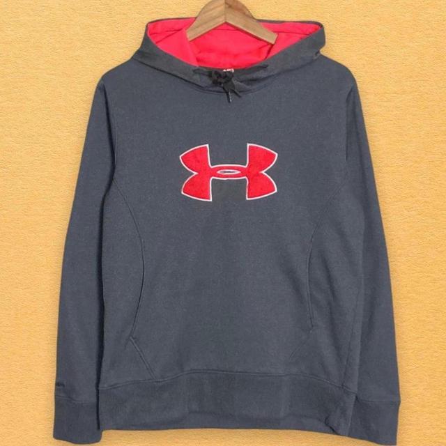 Under Armour Men's Hoodie - Grey/Pink - S on Productcaster.