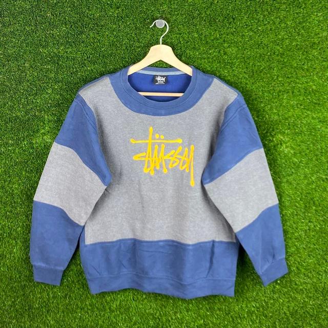 Stüssy Men's Sweatshirt - Blue/Grey - S on Productcaster.