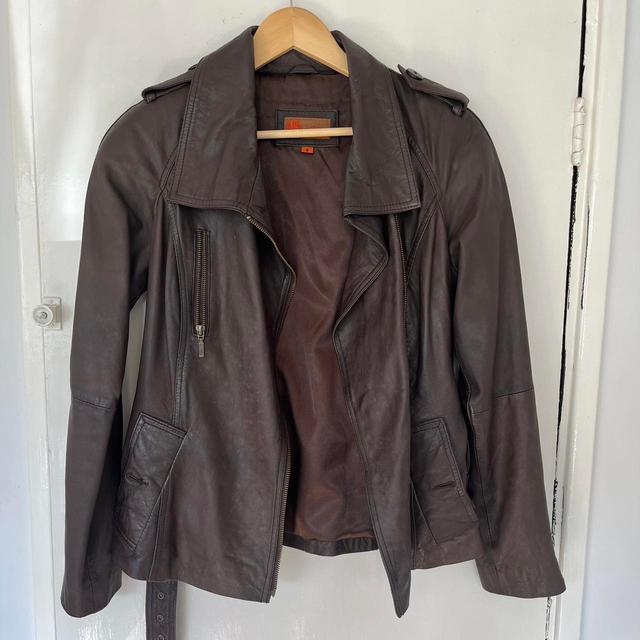 Women's Leather Jacket - Brown - UK 8 on Productcaster.