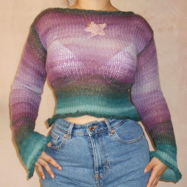 Handmade Women's Jumper - Purple/Multi - 10 on Productcaster.