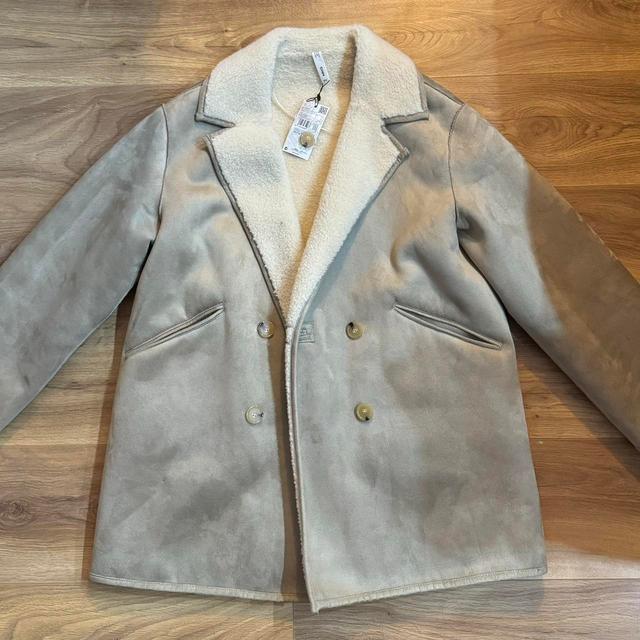 Mango Women's Coat - Cream/White - S on Productcaster.