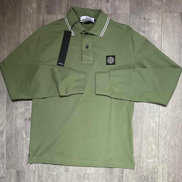 Stone Island Men's Polo shirt - Khaki - S on Productcaster.