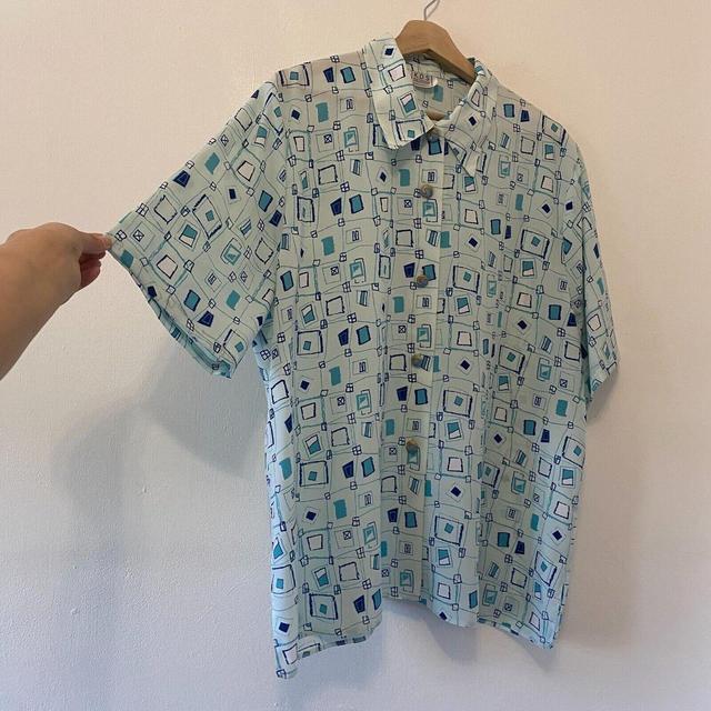 Vintage Women's Blouse - Blue - 3XL on Productcaster.