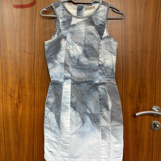 Calvin Klein Women's Denim Dress - Grey/Blue - S on Productcaster.