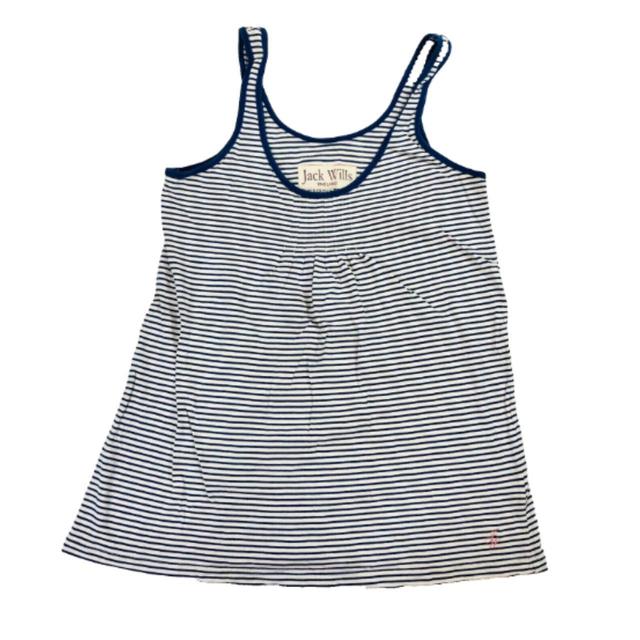 Jack Wills Women's Vest - Blue/White - 8 on Productcaster.