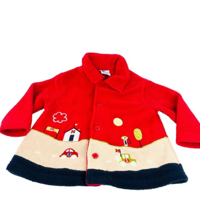 John Lewis Kids' Varsity Jacket - Red/Multi - 6-9 months on Productcaster.