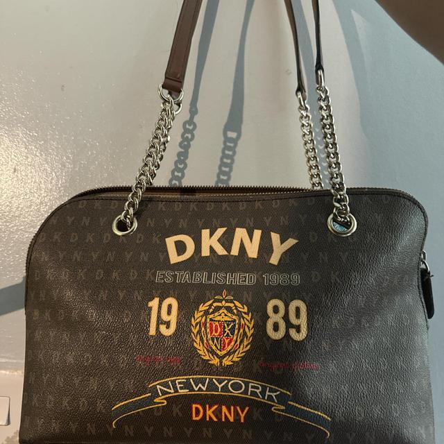 DKNY Women's Shoulder bags - Brown/Gold on Productcaster.