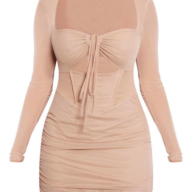 PrettyLittleThing Women's Bodycon Dress - Tan - 10 on Productcaster.