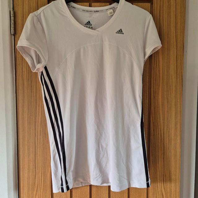 Adidas Women's T-shirt - White - M on Productcaster.