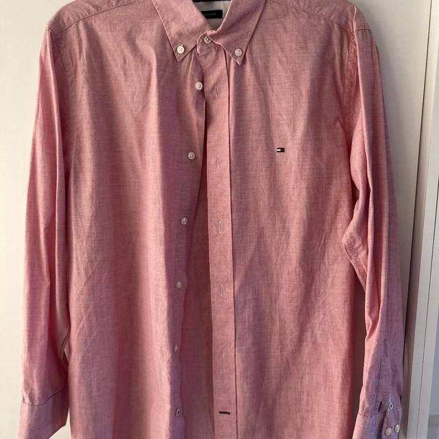 Tommy Hilfiger Men's Shirt - Pink - M on Productcaster.