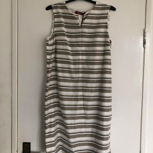 Max Mara Women's Dress - White/Grey - 8 on Productcaster.