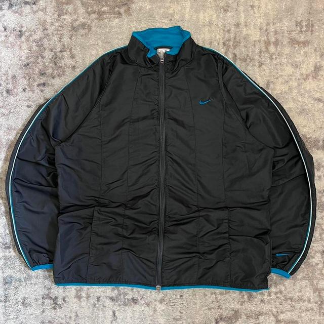 Nike Women's Windbreaker Jacket - Grey/Blue - UK 14 on Productcaster.