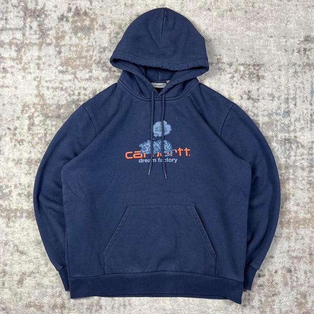 Carhartt Men's Hoodie - Navy/Blue - L on Productcaster.