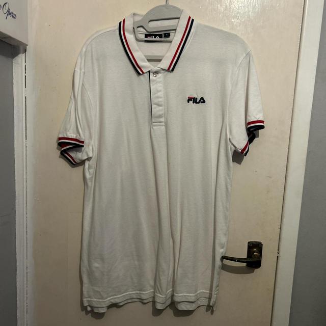 Fila Men's Polo shirt - White - S on Productcaster.